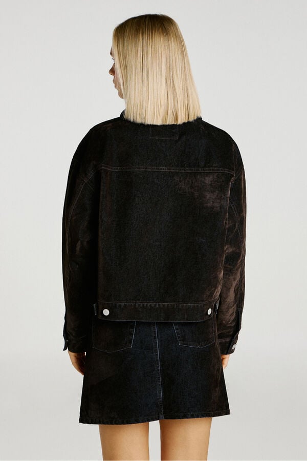 Jack & Jones Cazadora regular fit denim marr&oacute;n