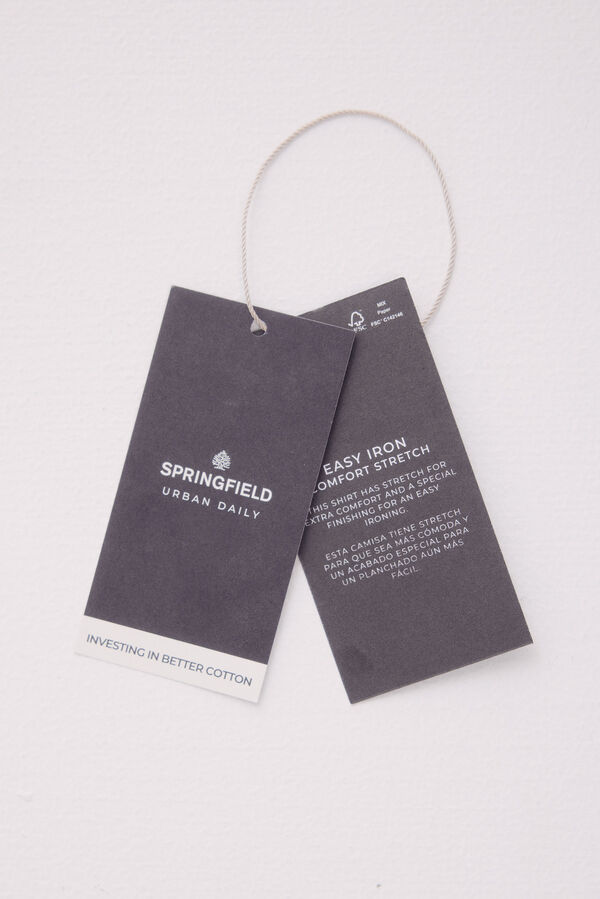 Springfield Cardigan de gola polo de gola manga curta azul