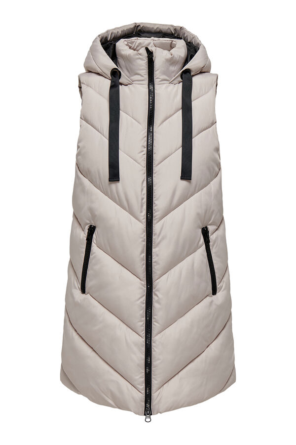 JDY Chaleco acolchado gris