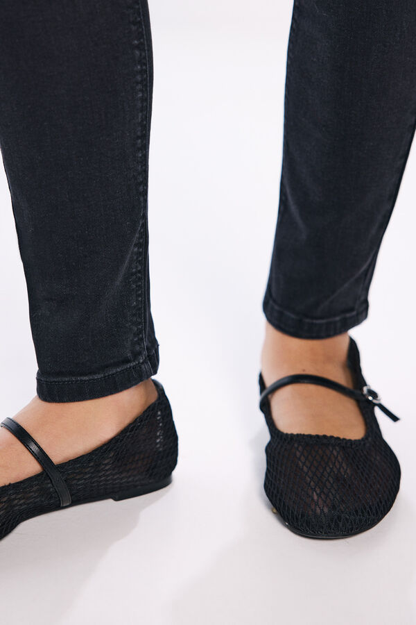 Springfield Jeans slim cropped negro