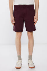 Springfield Bermuda ligera color slim fit burdeos