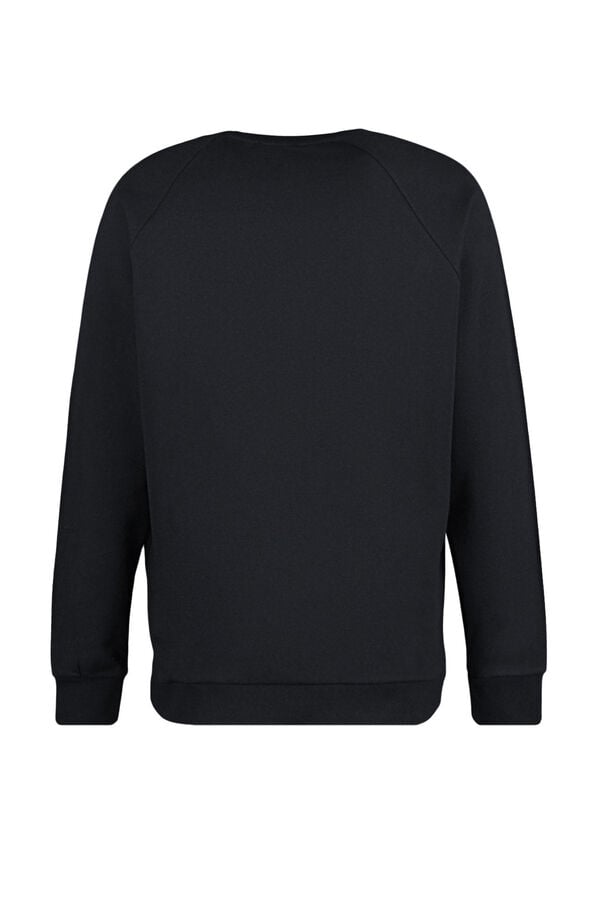Trendyol Sweatshirt normal sem capuz  preto