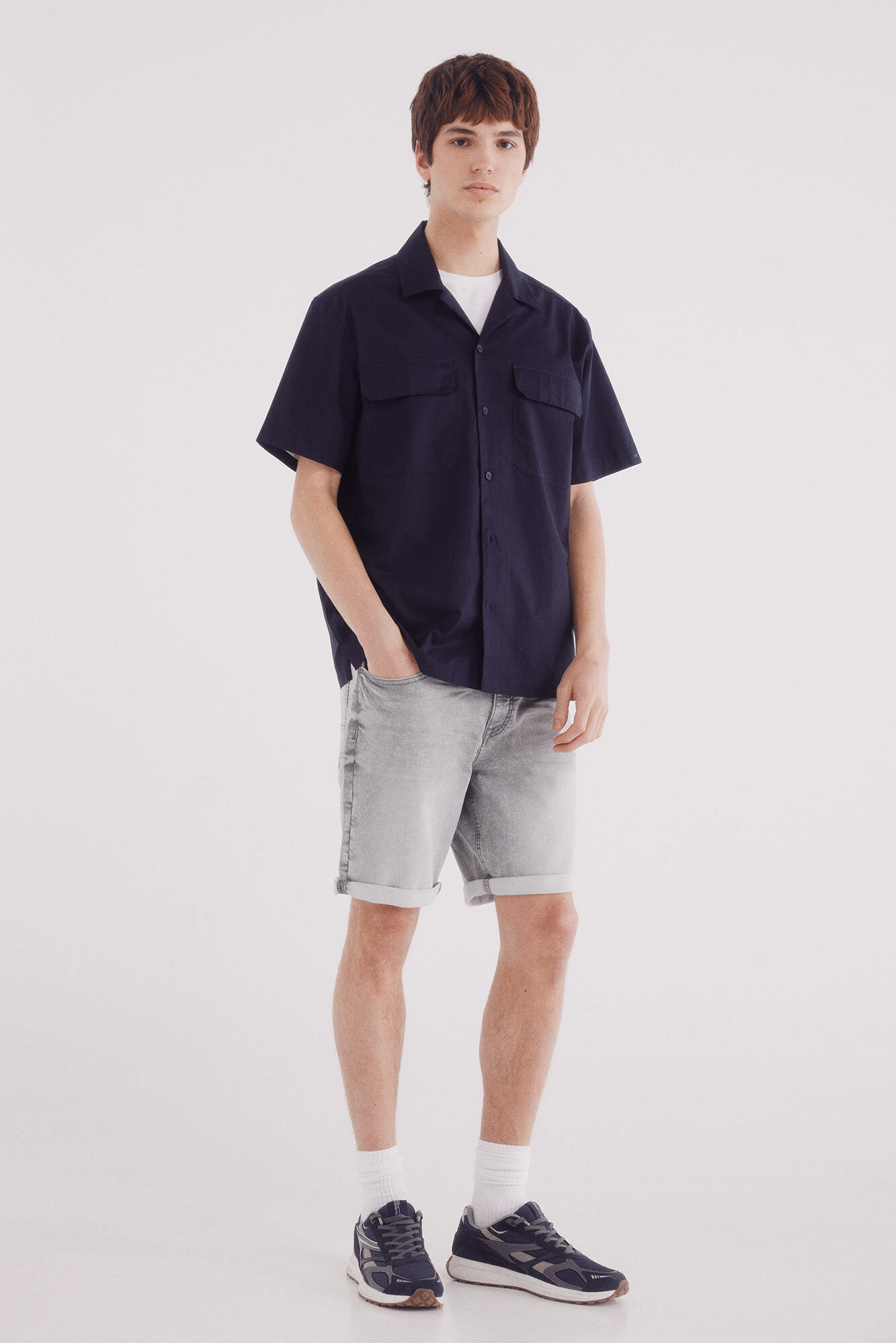 Springfield Bermuda vaquera en knit denim