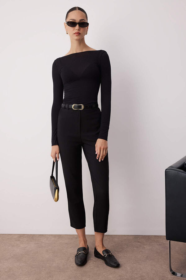 Trendyol Pantal&oacute;n b&aacute;sico negro