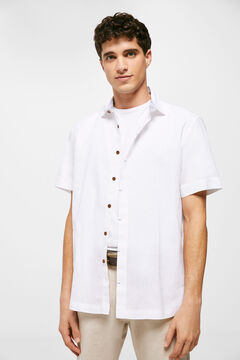 Springfield Camisa lino blanco