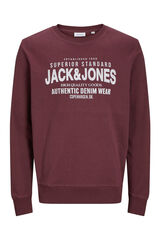Jack & Jones Sudadera est&aacute;ndar fit burdeos