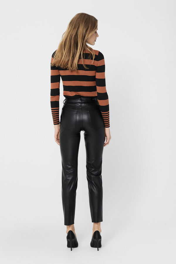 Only Cal&ccedil;as polipele cintura alta preto