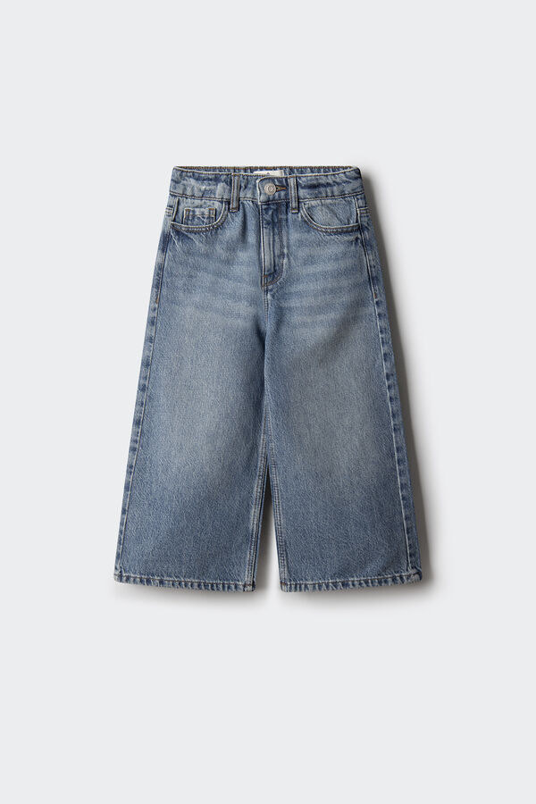 Springfield Kids Pantal&oacute;n denim culotte ni&ntilde;a azul
