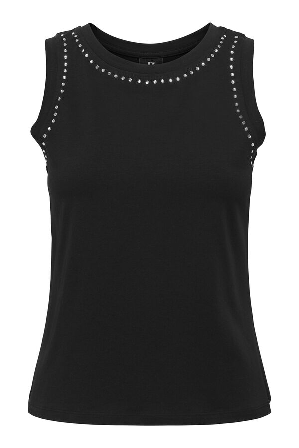 JDY Camiseta tirantes tachuelas negro
