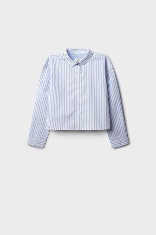 Springfield Kids Blusa oxford de menina azul