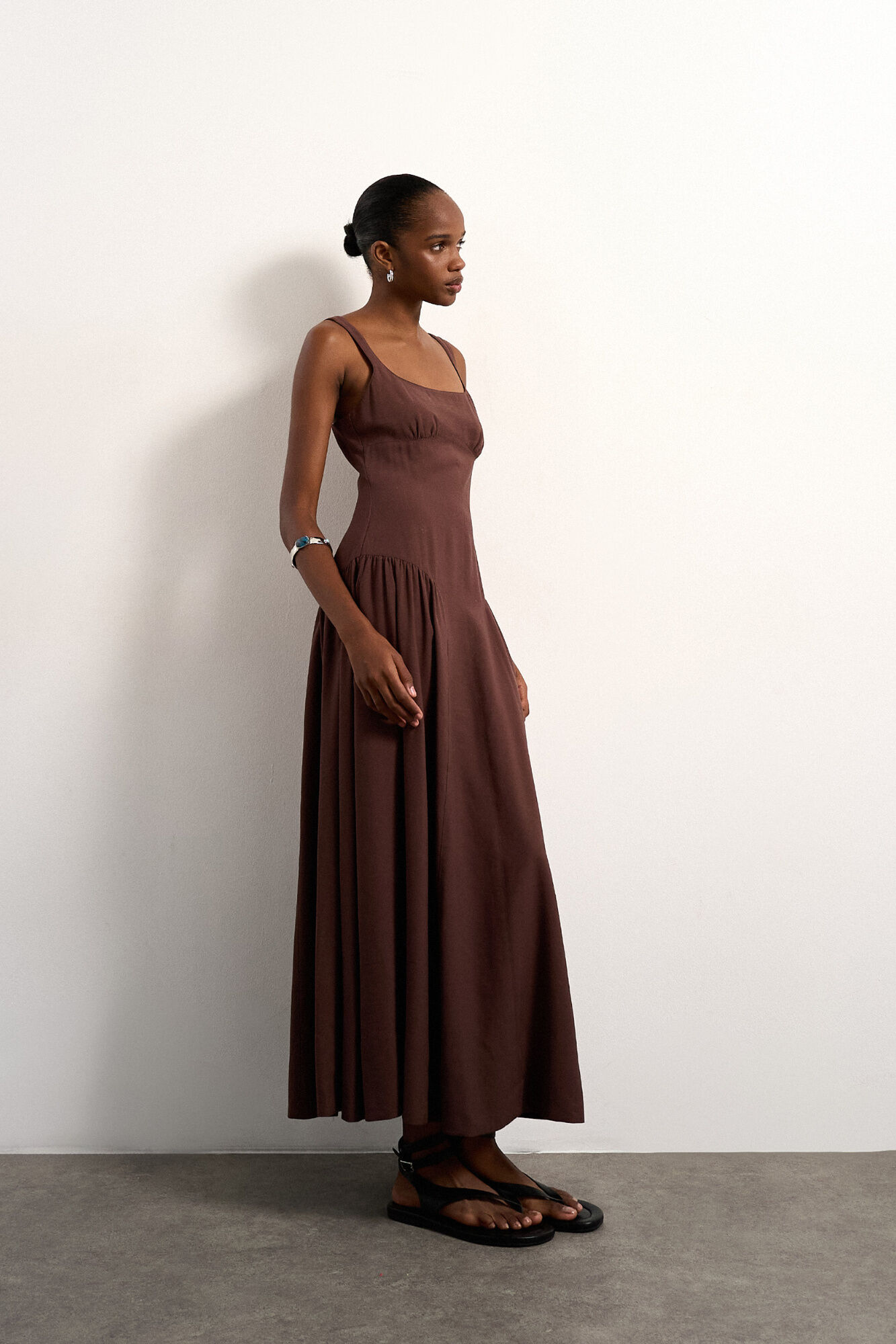 Topshop Vestido midi de al&ccedil;as
