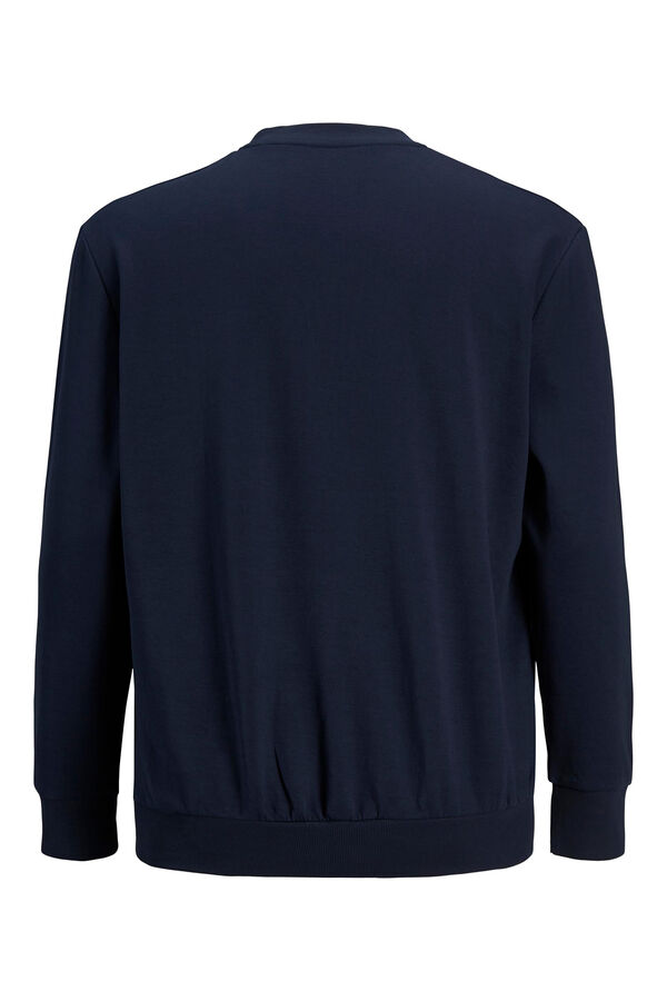 Jack & Jones PLUS Sudadera cuello redondo b&aacute;sica PLUS azul
