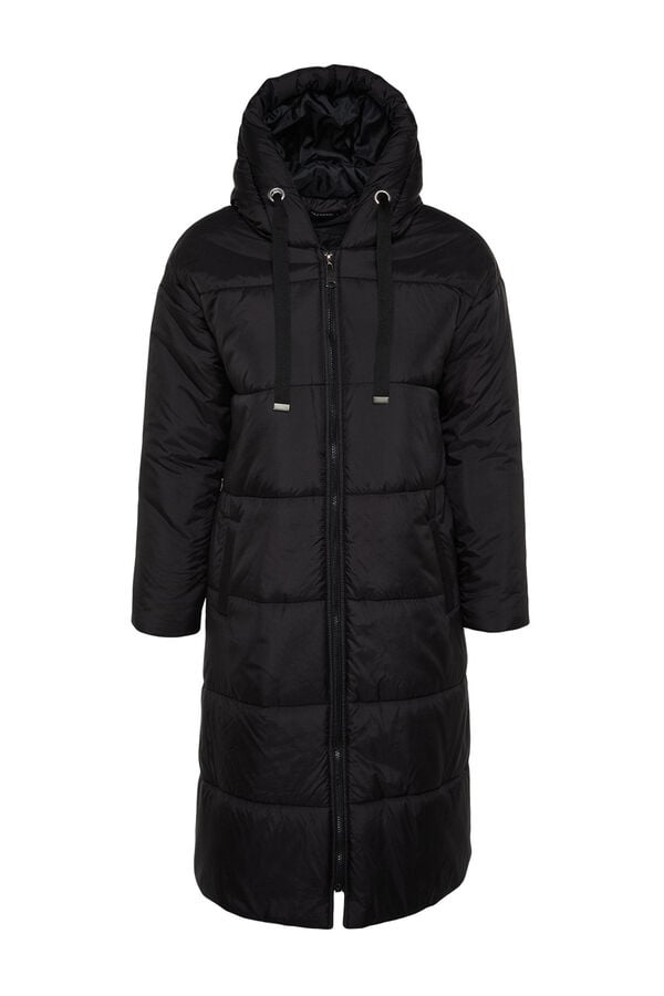 Trendyol Abrigo largo negro