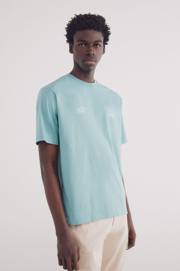 Springfield camiseta vida lenta verde