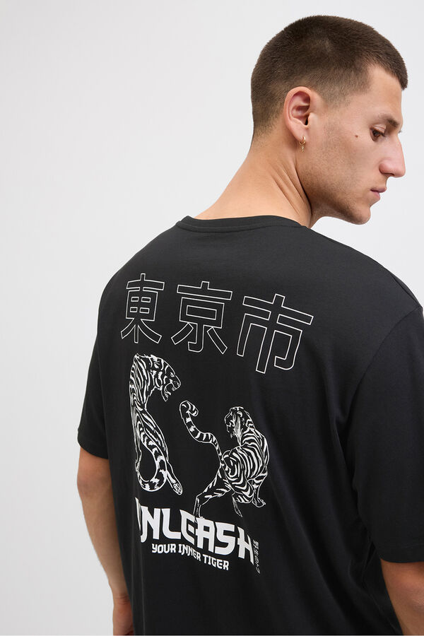 Jack & Jones Camiseta back print negro