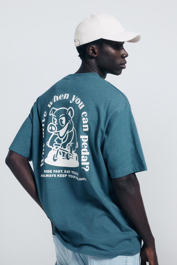 Springfield Camiseta you can pedal azul