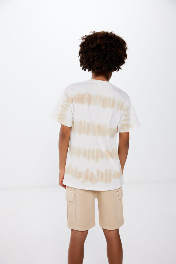 Springfield Kids Camiseta tye dye ni&ntilde;o beige