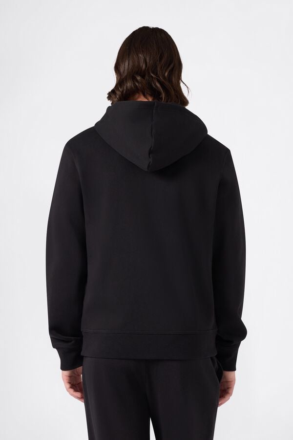 Champion Sweatshirt com capuz e fecho-&eacute;clair preto