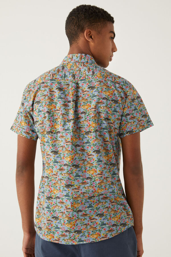 Springfield Camisa manga corta estampado itialiano multicolor