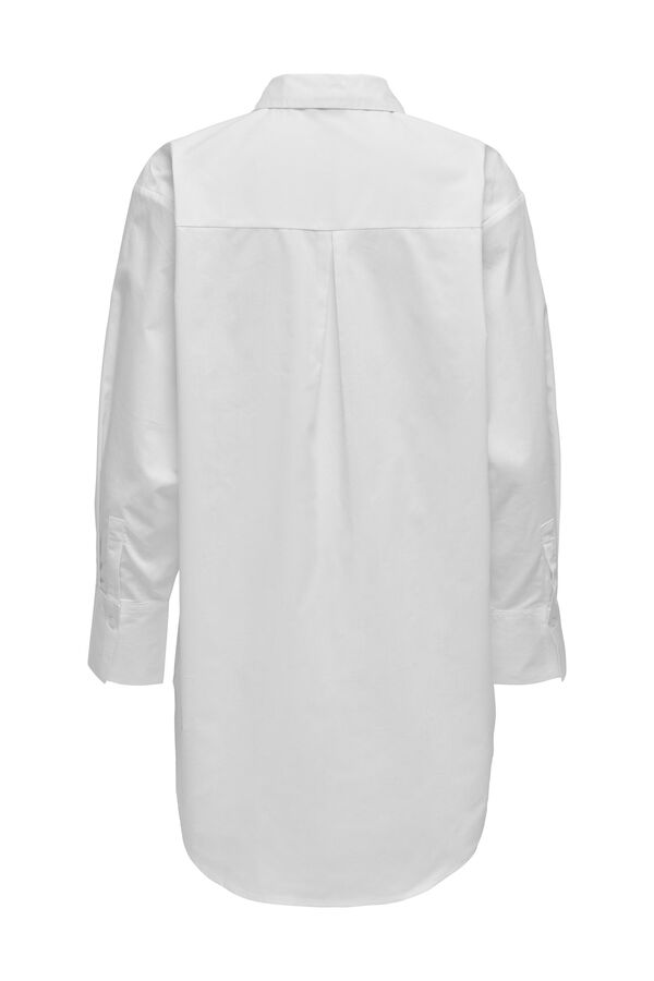 JDY Camisa oversize manga larga blanco