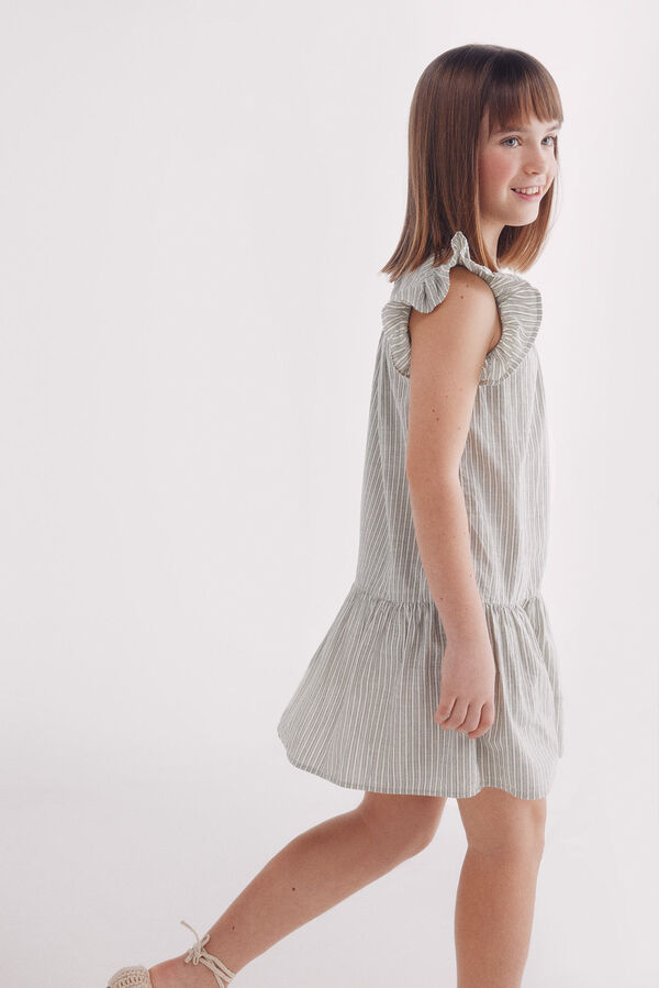 Springfield Kids Vestido rayas niña verde