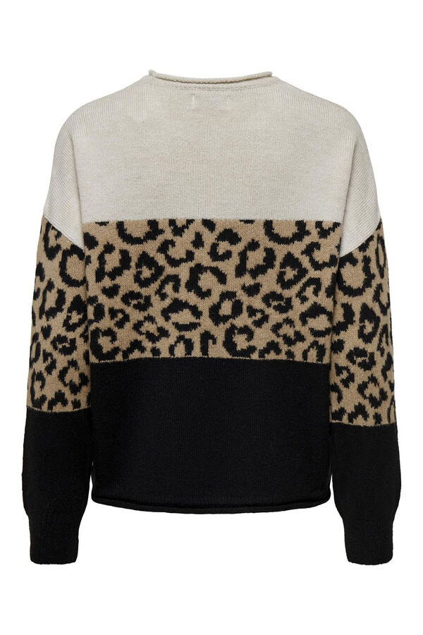 Only Jersey con estampado animal print gris