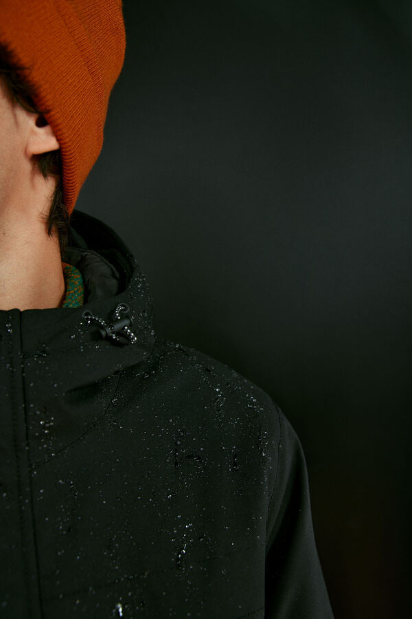 Springfield Parka técnica acolchada pelo negro