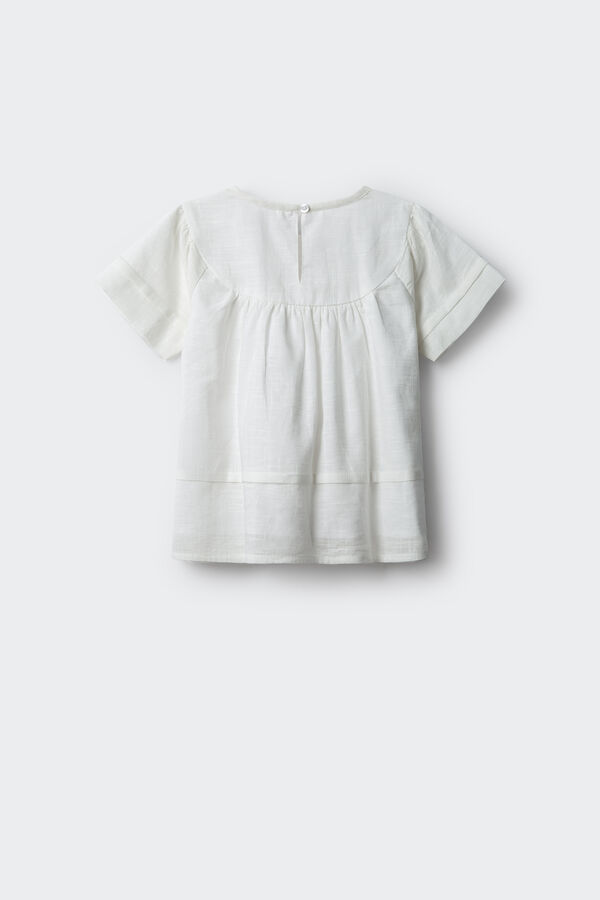 Springfield Kids Blusa de crochet de menina branco