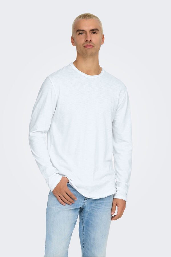 Only & Sons T-shirt manga branco