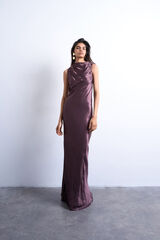 Topshop Vestido maxi longo em viscose LENZING&trade; ECOVERO&trade; rosa