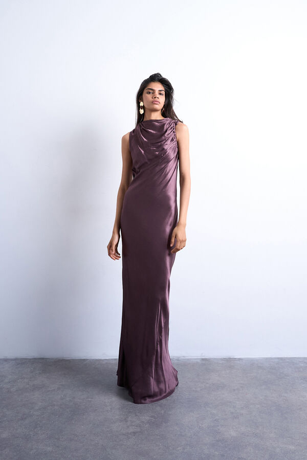 Topshop Vestido maxi longo em viscose LENZING&trade; ECOVERO&trade; rosa