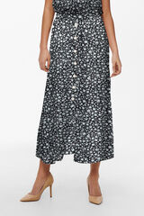 Only Falda midi botones frontales verde