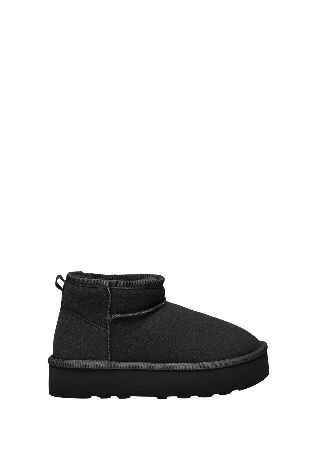 Only Botins de camur&ccedil;a com sola grossa