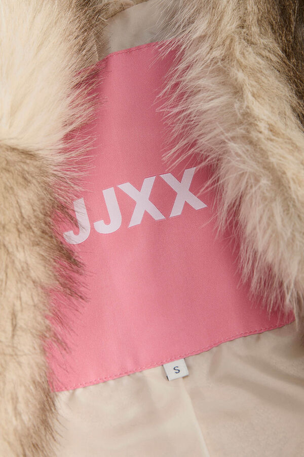 Jack & Jones Sobretudo de pele sint&eacute;tica cinzento