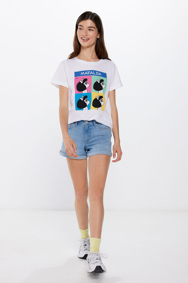 Springfield Camiseta Mafalda blanco