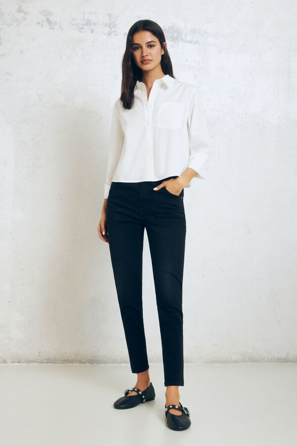 Springfield empurrar jeans preto