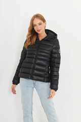 Brave Soul Plum&iacute;fero acolchado con capucha negro