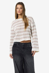 Noisy May Jersey de punto fino de manga larga gris