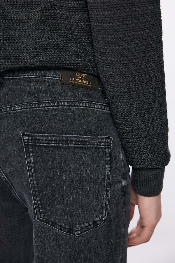 Springfield Jeans gris oscuro skinny fit gris