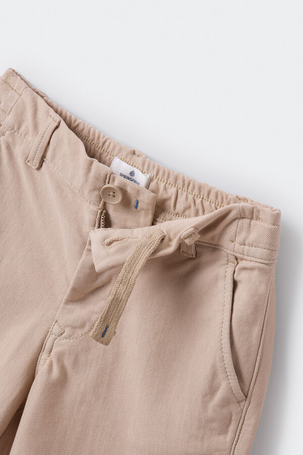 Springfield Kids Bermudas piqu&eacute; menino bege