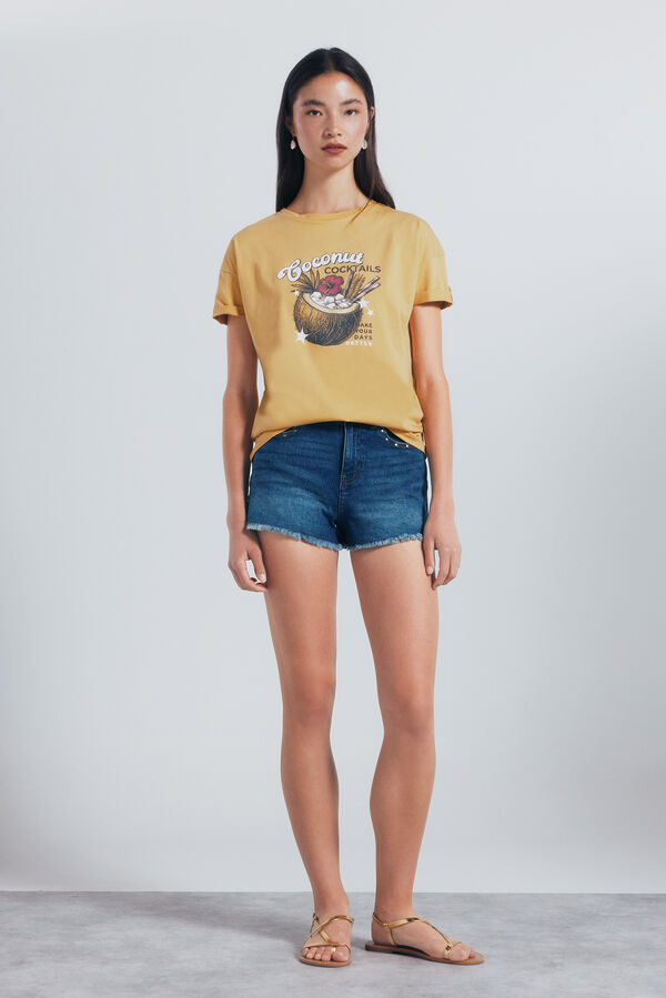 Springfield Camiseta gráfica tropical estampado