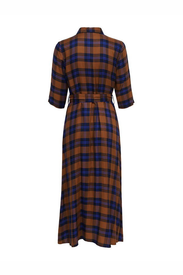 JDY Vestido midi camisero marr&oacute;n