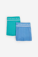 Springfield Pack 2 boxers básico color azul medio