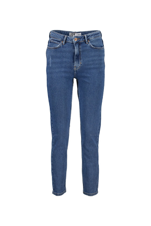 JDY Jeans Straight tiro alto azul