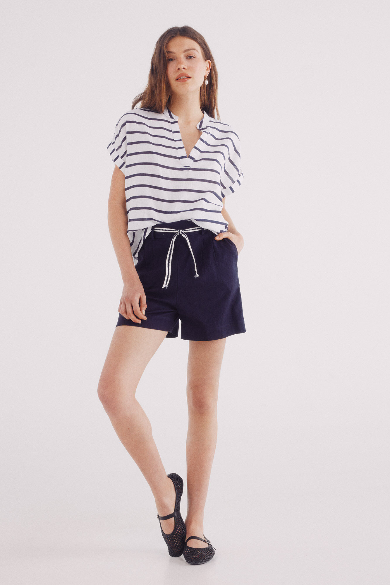 Springfield Shorts cintur&oacute;n r&uacute;stico algod&oacute;n