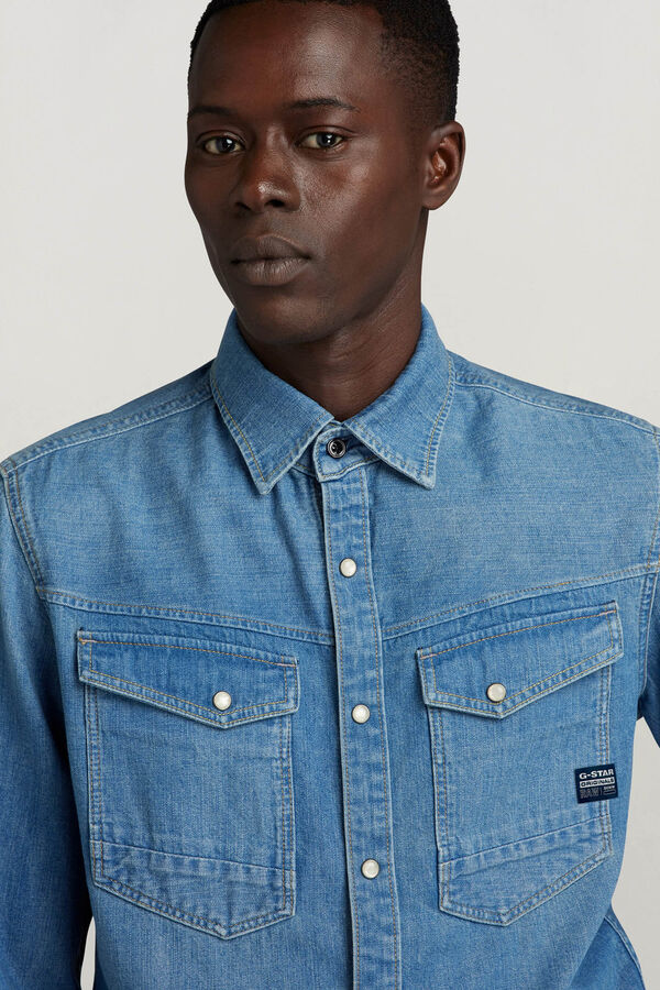 G-STAR Camisa Slim Denim azul