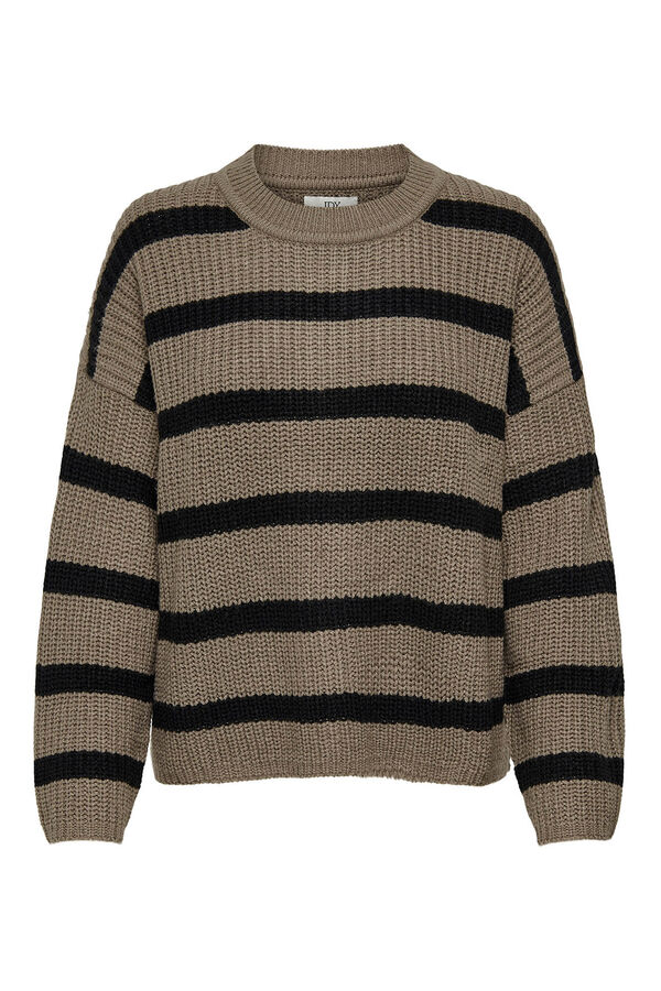 JDY Camisola de gola redonda cinzento