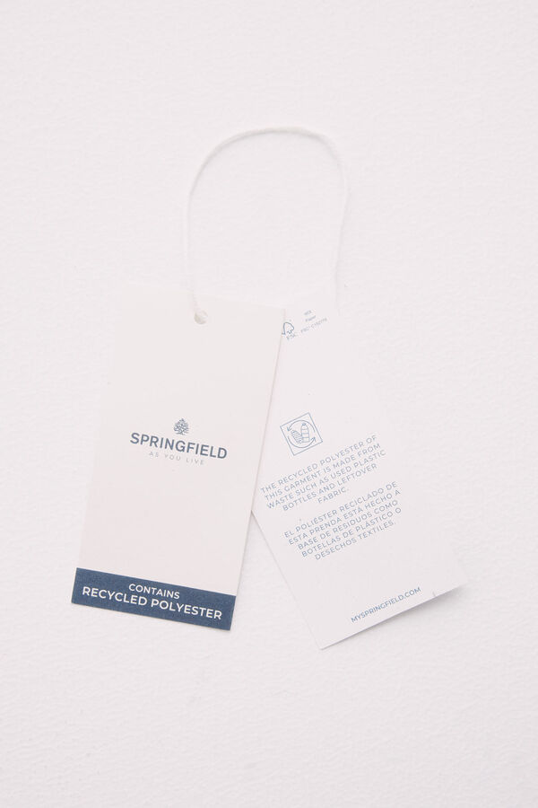 Springfield Vestido midi branco com bordado suíço branco