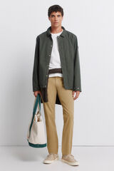 Springfield Pantal&oacute;n 5 bolsillos lavado slim fit beige