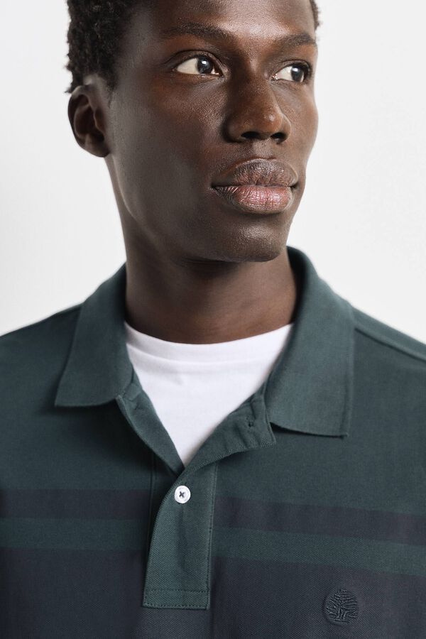 Springfield Polo piqué color block regular fit azul